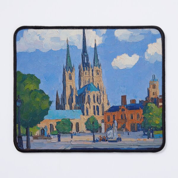 Item preview, Notre-Dame Basilica | Post-impressionist painting style designed and sold by ComicsFactory.