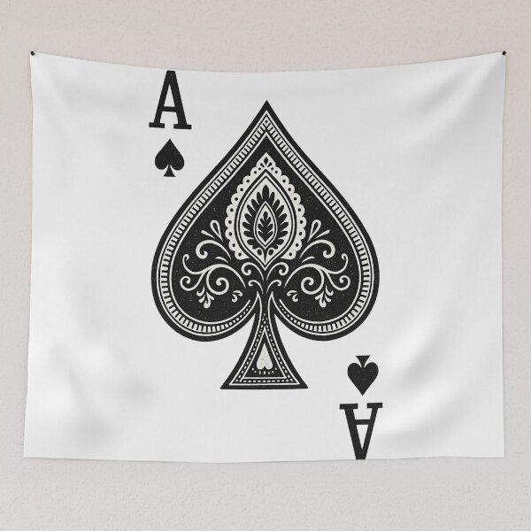 Item preview, Elegant Vintage Ace of Spades Card Design designed and sold by omerckaca.