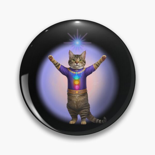 Item preview, Reiki Master Tabby Cat with Glowing Aura – Spiritual Healer Feline Design designed and sold by Fredster1966.