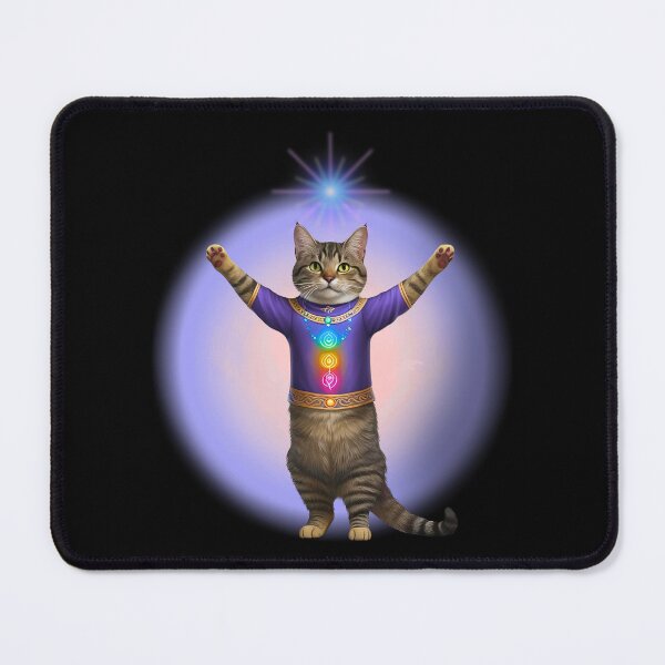 Item preview, Reiki Master Tabby Cat with Glowing Aura – Spiritual Healer Feline Design designed and sold by Fredster1966.