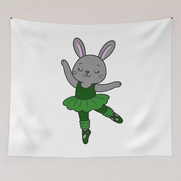 Item preview, Ballet Bunny - Grey - Dark Green designed and sold by AngelMiette.