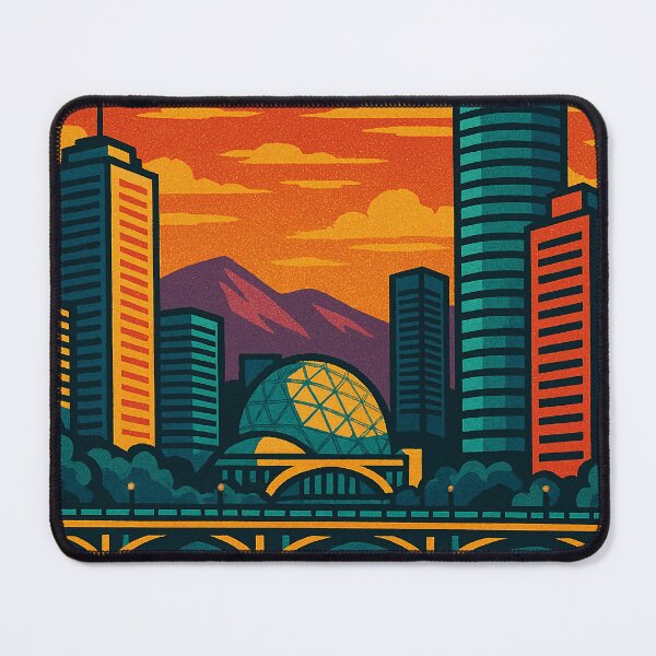 Item preview, Daejeon Retro Pop Art Travel Poster | Colorful Korean Cityscape Design | Vintage Style Urban Illustration | Bold Graphic Korea Travel Print | Futuristic Meets Traditional Aesthetic designed and sold by PaintedPixels01.