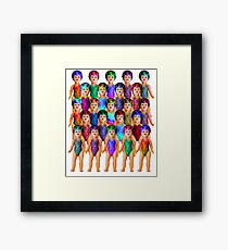The Doll Crowd Framed Print