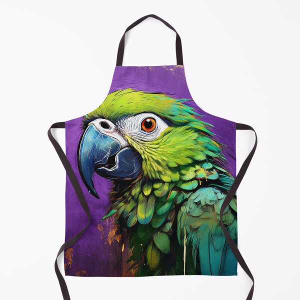 Item preview, Abstract Green Amazon Parrot on Weathered Purple Canvas - dePace' designed and sold by mrpropcake.