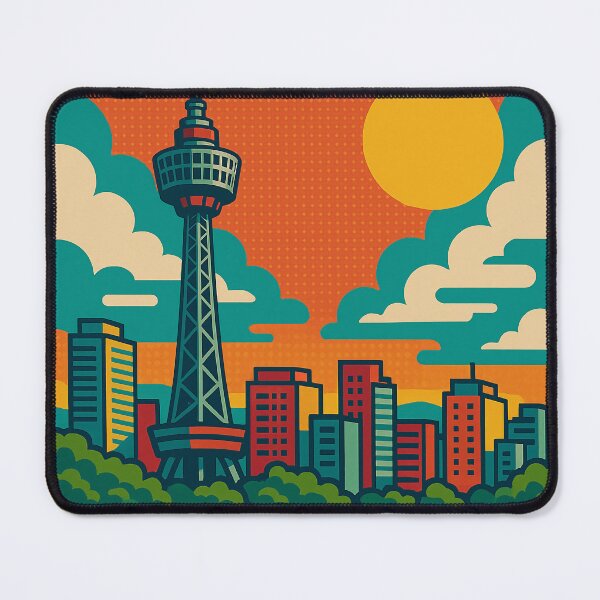 Item preview, Daegu South Korea Travel Poster | Retro Pop Art Cityscape | Vibrant Korean City Illustration | Bold Urban Landmark Design | Colorful Digital Travel Wall Art designed and sold by PaintedPixels01.