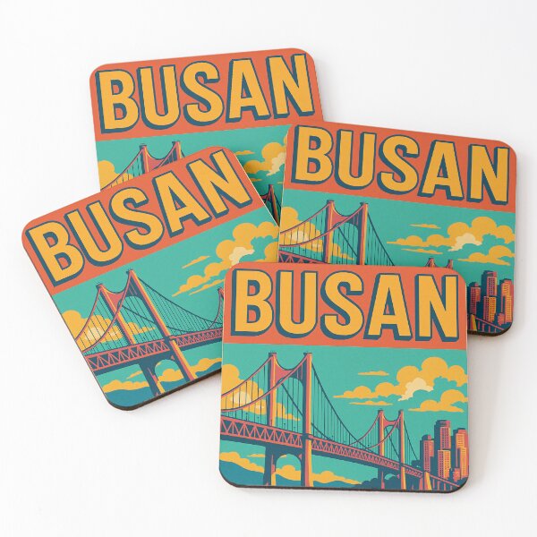 Item preview, Busan Retro Pop Art Travel Poster | Vintage Korean Coastal Cityscape | Digital City Illustration | Bold Pop Culture Design | Vibrant Seaside Poster Art designed and sold by PaintedPixels01.