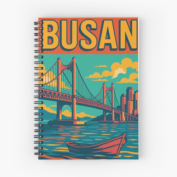 Item preview, Busan Retro Pop Art Travel Poster | Vintage Korean Coastal Cityscape | Digital City Illustration | Bold Pop Culture Design | Vibrant Seaside Poster Art designed and sold by PaintedPixels01.
