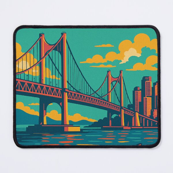 Item preview, Busan Retro Pop Art Travel Poster | Vintage Korean Coastal Cityscape | Digital City Illustration | Bold Pop Culture Design | Vibrant Seaside Poster Art designed and sold by PaintedPixels01.