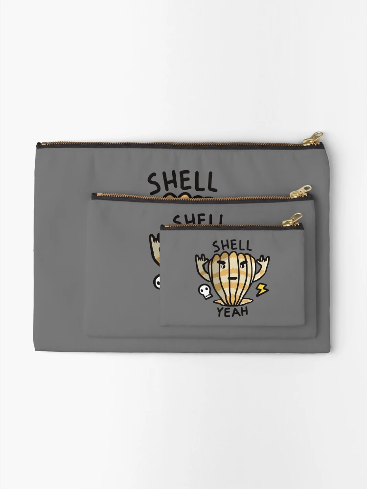 Thumbnail 2 of 4, Zipper Pouch, Shell Yeah designed and sold by FrogArtShop.