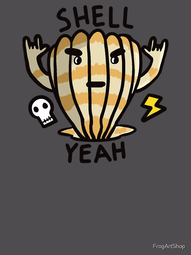 Thumbnail 6 of 6, Premium Oversized Sweatshirt, Shell Yeah designed and sold by FrogArtShop.