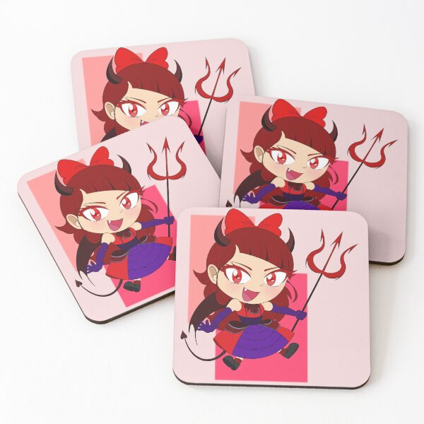 Item preview, Cute Chibi Devil Cartoon with Red Background  designed and sold by KiyaSketches.