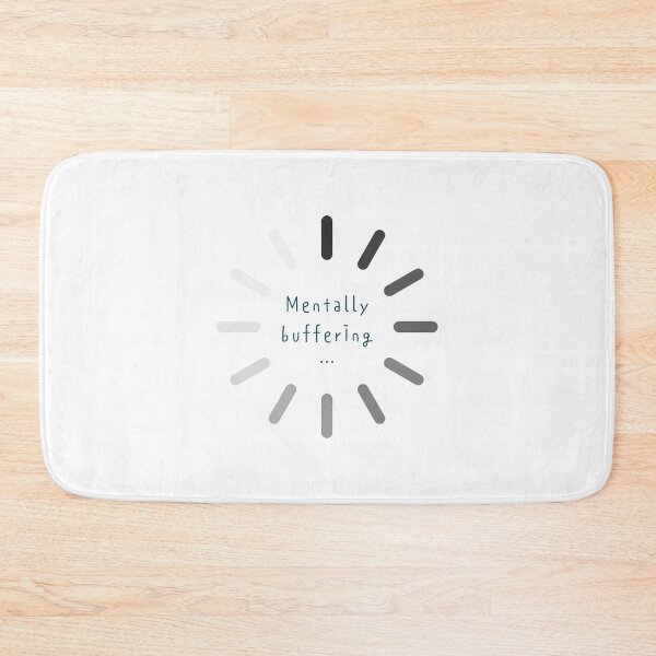 Item preview, Mentally Buffering – Minimal Loading Circle Mental Health Design designed and sold by mintmono-studio.