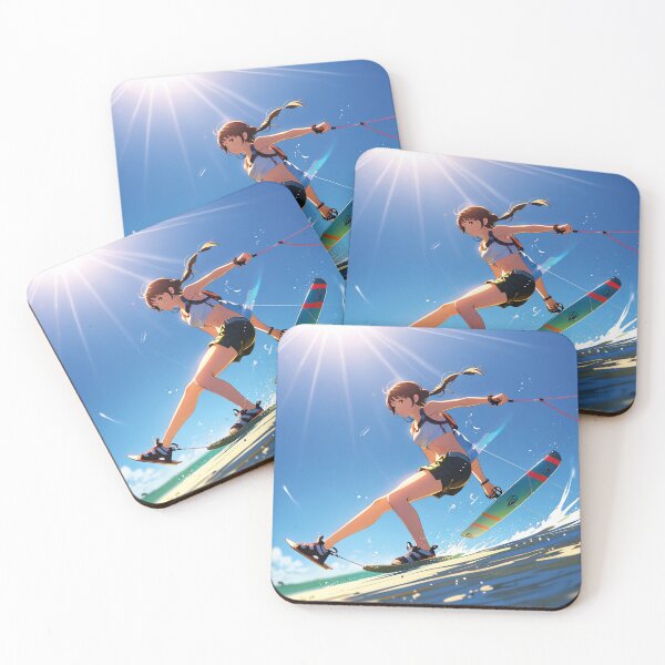 Item preview, Woman performing freestyle kiteboarding designed and sold by MerlinWear.
