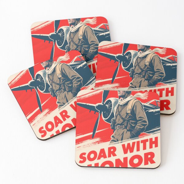 Item preview, Soar With Honor – Retro Fighter Pilot Hope Poster designed and sold by HoopeStylee.