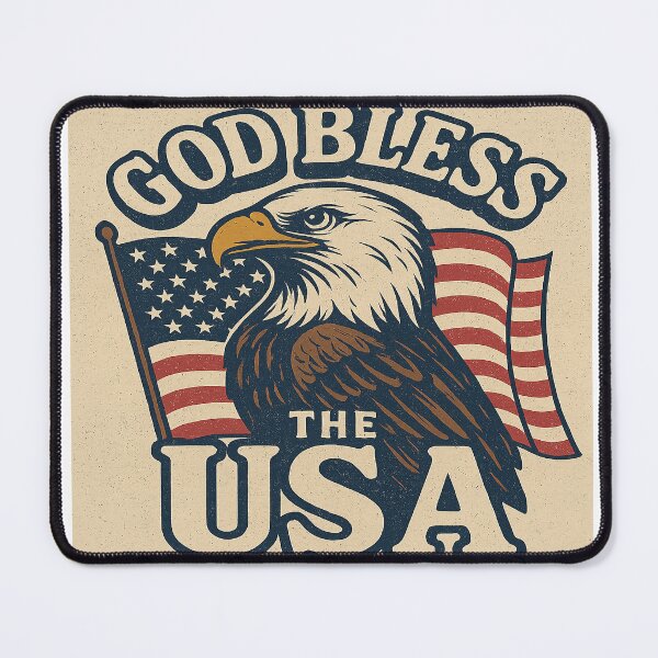 Item preview, God Bless the USA – Patriotic Eagle Design designed and sold by GraceUponAGoose.