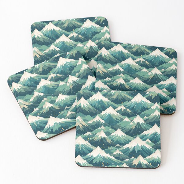 Item preview, Minimal Mountain Pattern – Seamless Repeating Nature Motif designed and sold by Dino-Lune.