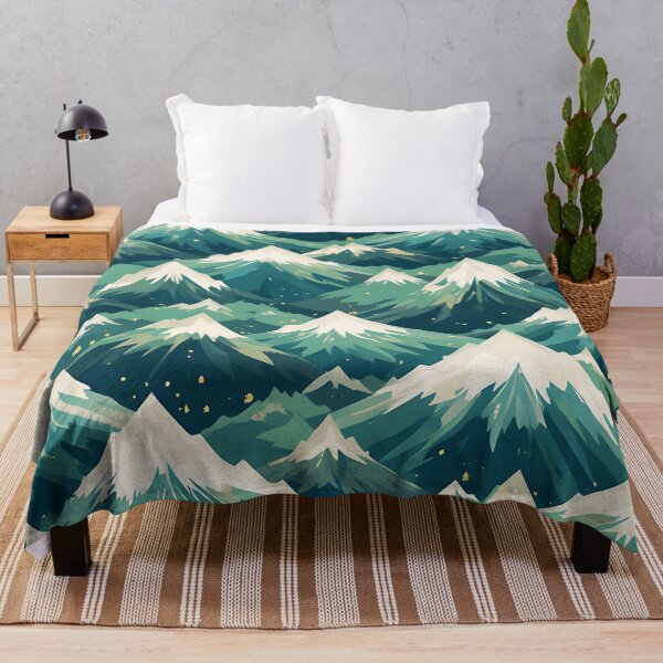 Item preview, Minimal Mountain Pattern – Seamless Repeating Nature Motif designed and sold by Dino-Lune.