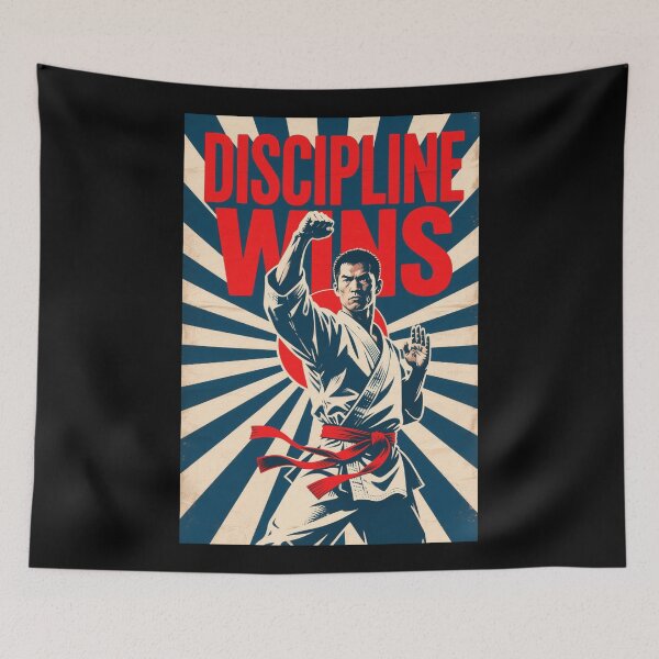 Item preview, Discipline Wins – Martial Arts Hope Style Poster Obama Style designed and sold by HoopeStylee.