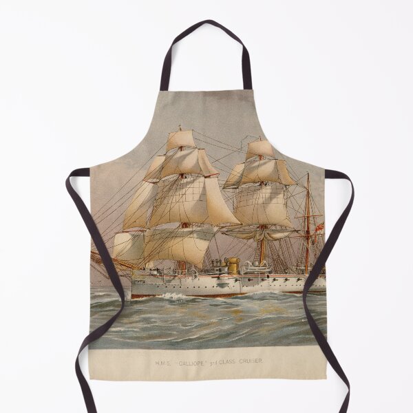 Item preview, H.M.S Calliope Cruiser Antique Print designed and sold by Bruiserstang.