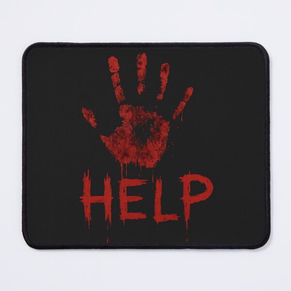 Item preview, "Bloody Handprint Horror – HELP!" designed and sold by DeadFrame.