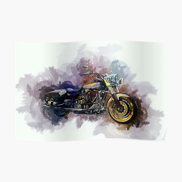 Classic Harley Painting Poster