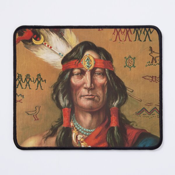 Item preview, Native American Indian Chief Portrait | Tribal Heritage Art Print designed and sold by paulo silveira.