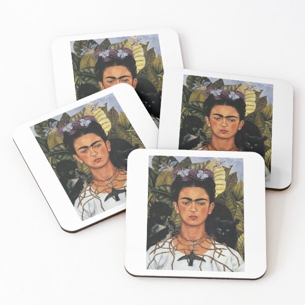 Item preview, 2xSelf Portrait with Thorn Necklace and Hummingbird, 1940, By Frida Kahlo designed and sold by TeeARTHY.