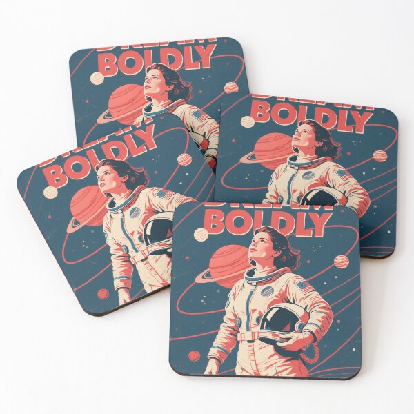Item preview, Dream Boldly – Retro Female Astronaut Hope Style Propaganda 80s designed and sold by HoopeStylee.