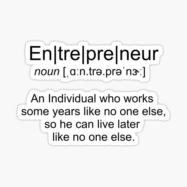 Item preview, Definition Entrepreneur designed and sold by kailukask.