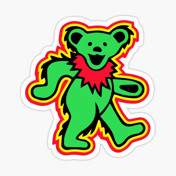 Item preview, Grateful Dead Dancing Bear Rasta designed and sold by dfai.