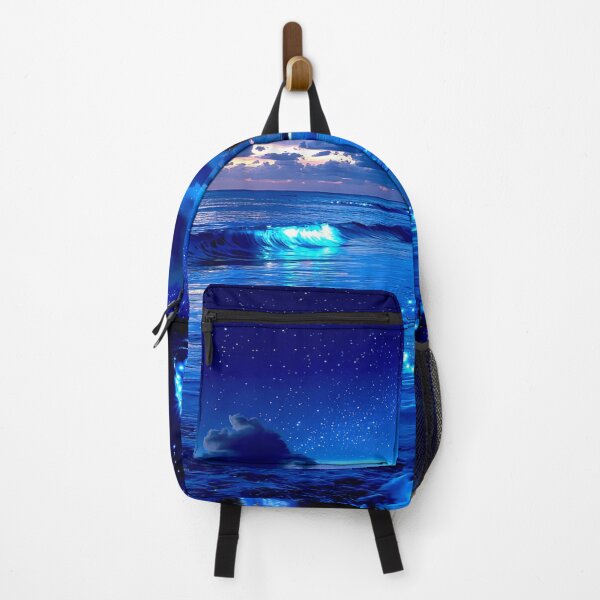 Item preview, Bioluminescent Beach Under Starry Night Sky designed and sold by Exodoi.