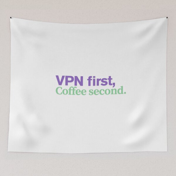 Item preview, VPN First Coffee Second – Fun Design for Programmers and Remotes designed and sold by Gumaga-Store.