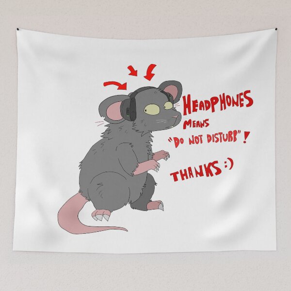 Item preview, Do Not Disturb - Rat sticker designed and sold by RaymonTheRat.