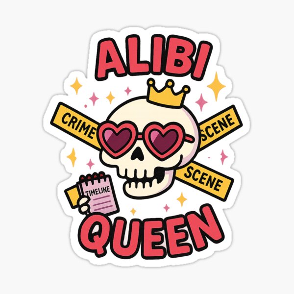 Item preview, Alibi Queen - Funny True Crime Lover Design designed and sold by ShootingStarSVG.