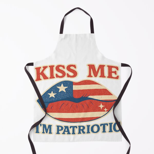 Item preview, Kiss Me I’m Patriotic – Red White & Blue Lips Design designed and sold by GraceUponAGoose.