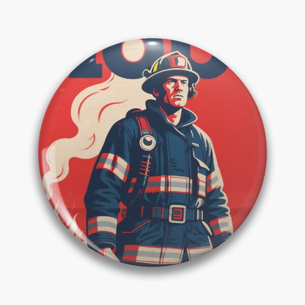 Item preview, Brave By Nature – Retro Firefighter Hope 80s propaganda designed and sold by HoopeStylee.