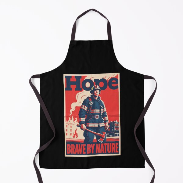 Item preview, Brave By Nature – Retro Firefighter Hope 80s propaganda designed and sold by HoopeStylee.
