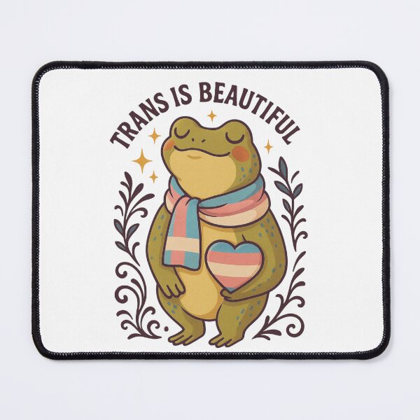 Item preview, Trans Is Beautiful – Cute Frog with Trans Pride Heart designed and sold by Lacritsa .