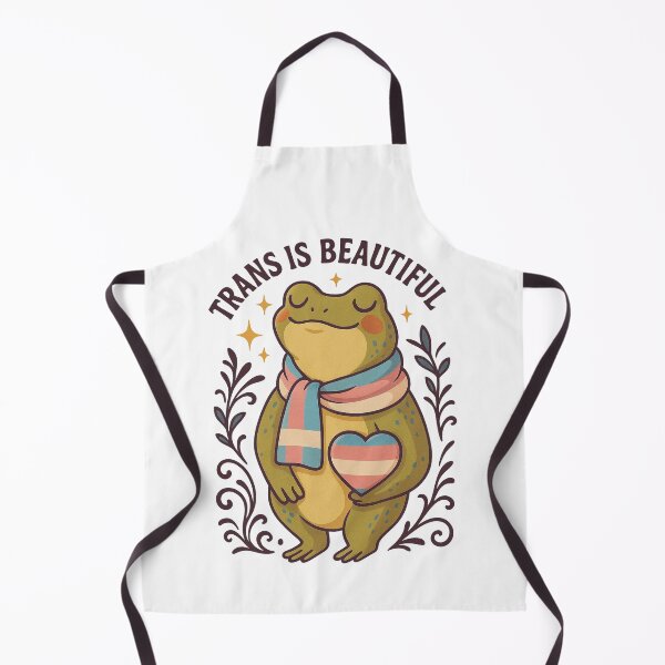 Item preview, Trans Is Beautiful – Cute Frog with Trans Pride Heart designed and sold by Lacritsa .