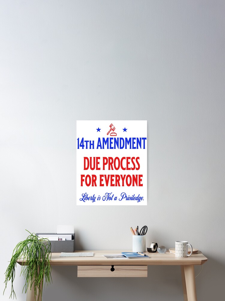 Thumbnail 2 of 3, Poster, 14th Amendment Due Process Civil Rights T-Shirt designed and sold by EthosWear.