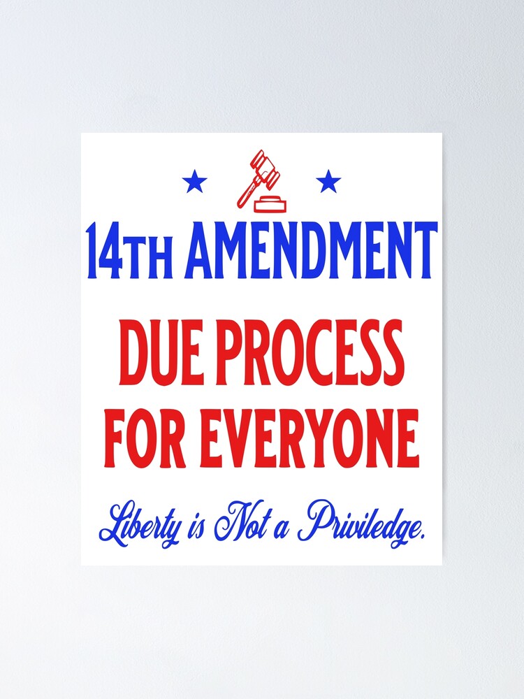 Thumbnail 1 of 3, Poster, 14th Amendment Due Process Civil Rights T-Shirt designed and sold by EthosWear.