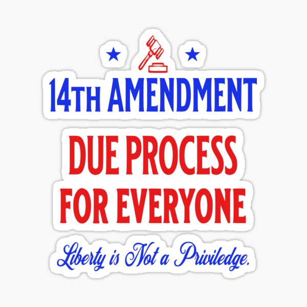 14th Amendment Due Process Civil Rights T-Shirt Sticker