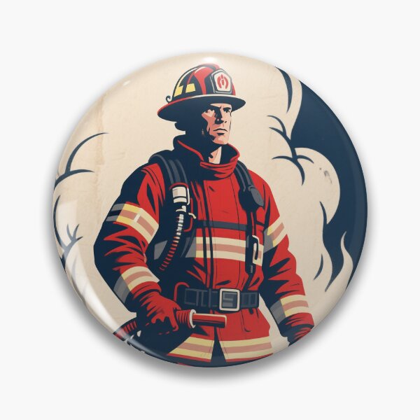 Item preview, Courage Under Fire – Retro Firefighter Hope Style Art designed and sold by HoopeStylee.