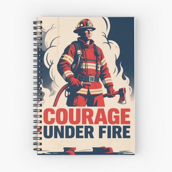 Item preview, Courage Under Fire – Retro Firefighter Hope Style Art designed and sold by HoopeStylee.