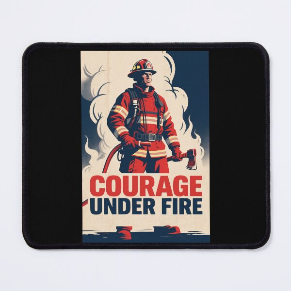 Item preview, Courage Under Fire – Retro Firefighter Hope Style Art designed and sold by HoopeStylee.