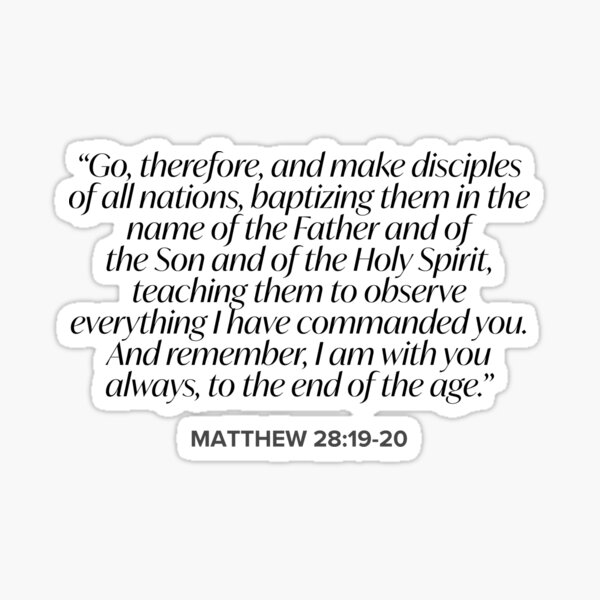 Item preview, Matthew 28: 19-20 designed and sold by bywellversed.