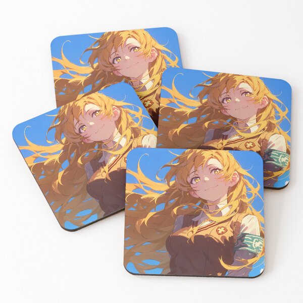 Item preview, Misaki Shokuhou Railgun Anime Golden Hair Sunny Smile School Uniform  designed and sold by mildaclairmo.