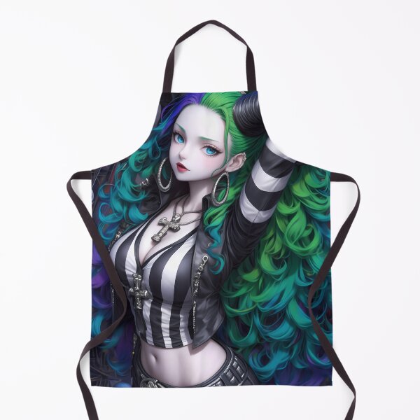 Item preview, Gothic Vivid Horned Girl Punk Attitude Striped Black Leather Anime designed and sold by earlobejerk.