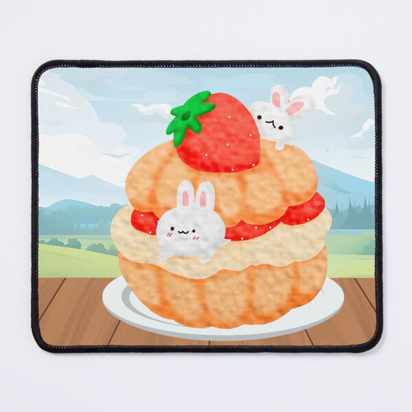 Item preview, The strawberry cream puffs in cartoon designed and sold by BlissMarket.
