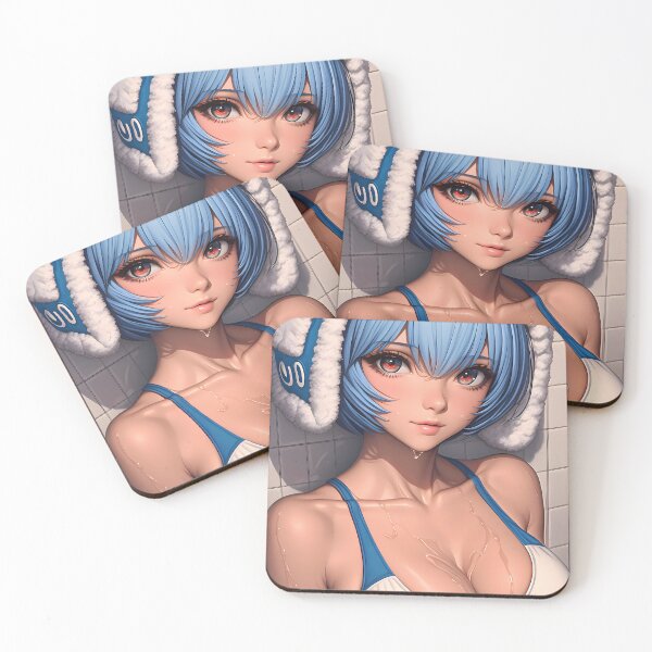 Item preview, Rei Ayanami Neon Genesis Evangelion Anime Girl Cozy Bikini And Fuzzy Headwear designed and sold by odcpappels.